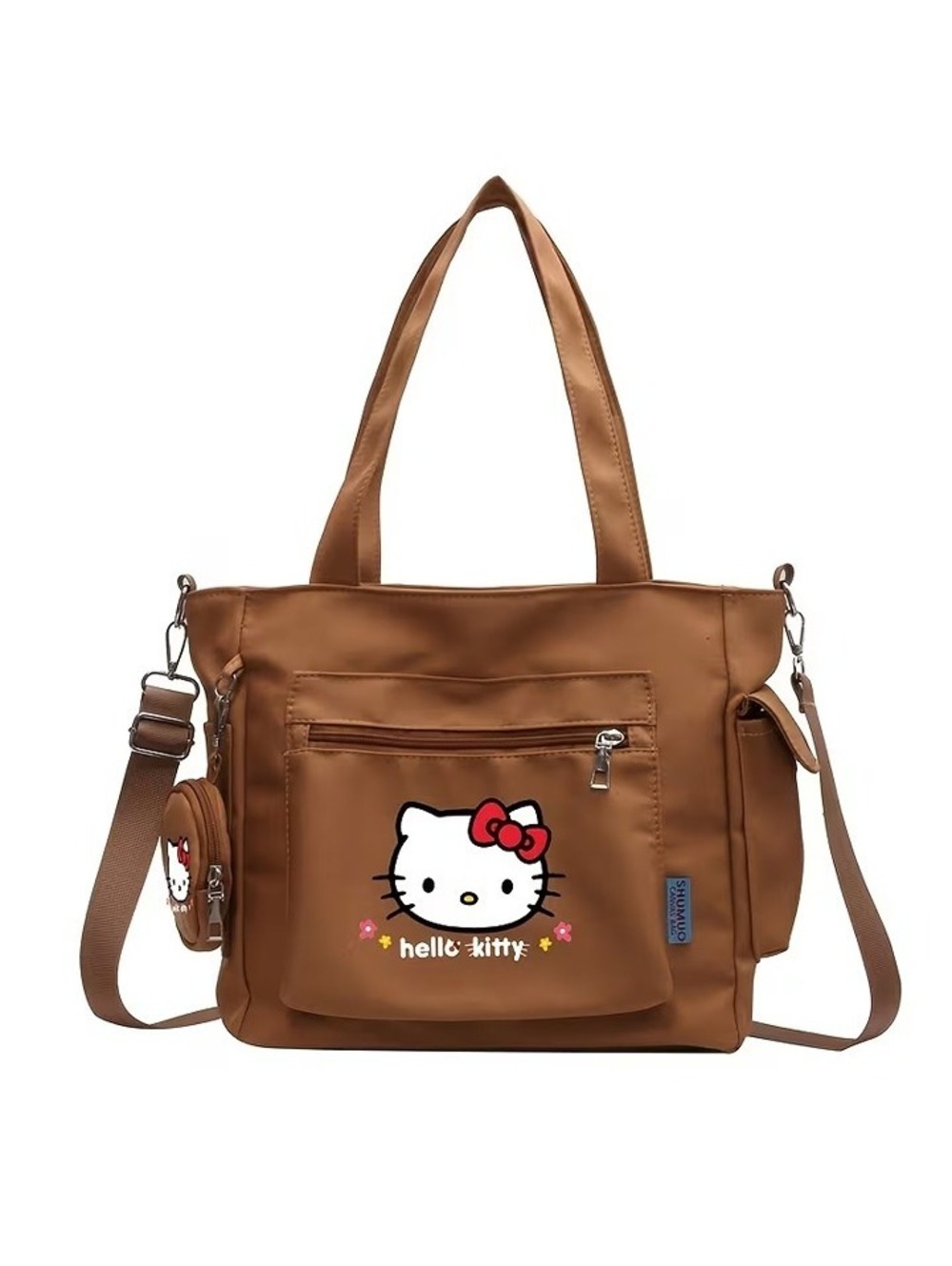 Hello Kitty Brown Tote Bag with Detachable Coin Purse